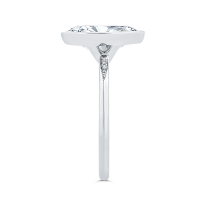 14K White Gold Diamond Engagement Ring (Semi-Mount)