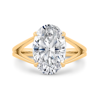 14K Yellow Gold Diamond Engagement Ring (Semi-Mount)