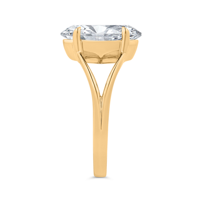 14K Yellow Gold Diamond Engagement Ring (Semi-Mount)