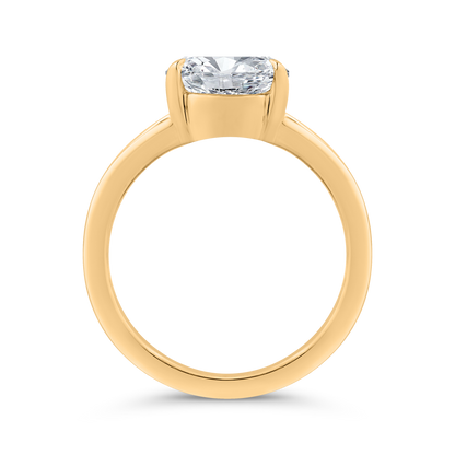14K Yellow Gold Diamond Engagement Ring (Semi-Mount)
