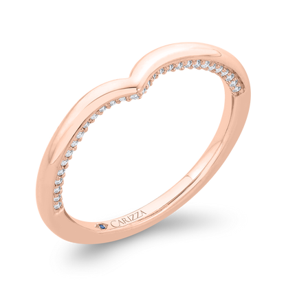Diamond Wedding Band in 14K Rose Gold