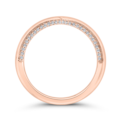 Diamond Wedding Band in 14K Rose Gold