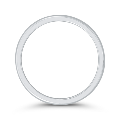 Plain Wedding Band with Round Shank in 14K White Gold