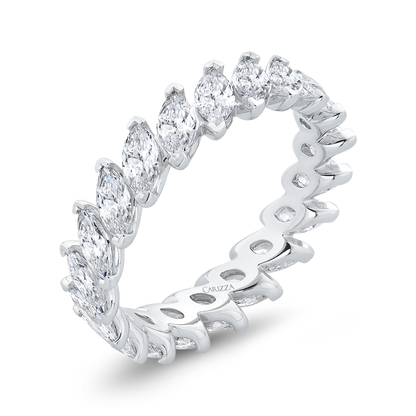 14K White Gold with Marquise Diamond Eternity Ring