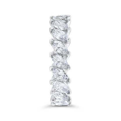 14K White Gold with Marquise Diamond Eternity Ring