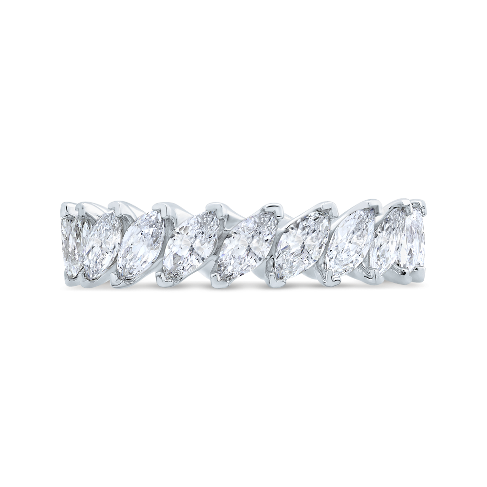 14K White Gold with Marquise Diamond Eternity Ring