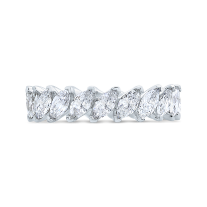 14K White Gold with Marquise Diamond Eternity Ring