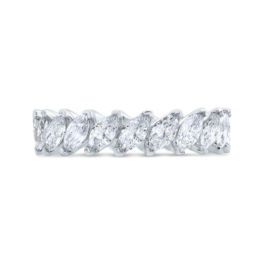 14K White Gold with Marquise Diamond Eternity Ring