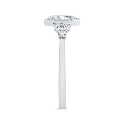 14K White Gold Radiant Cut Diamond Engagement Ring (Semi-Mount)