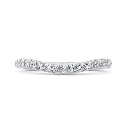 Round Diamond Wedding Band in 14K White Gold