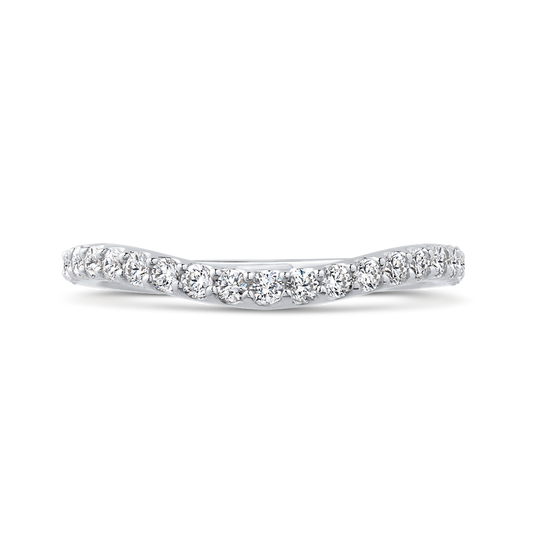 Round Diamond Wedding Band in 14K White Gold
