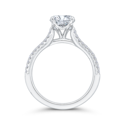 Diamond Engagement Ring in 14K White Gold (Semi-Mount)