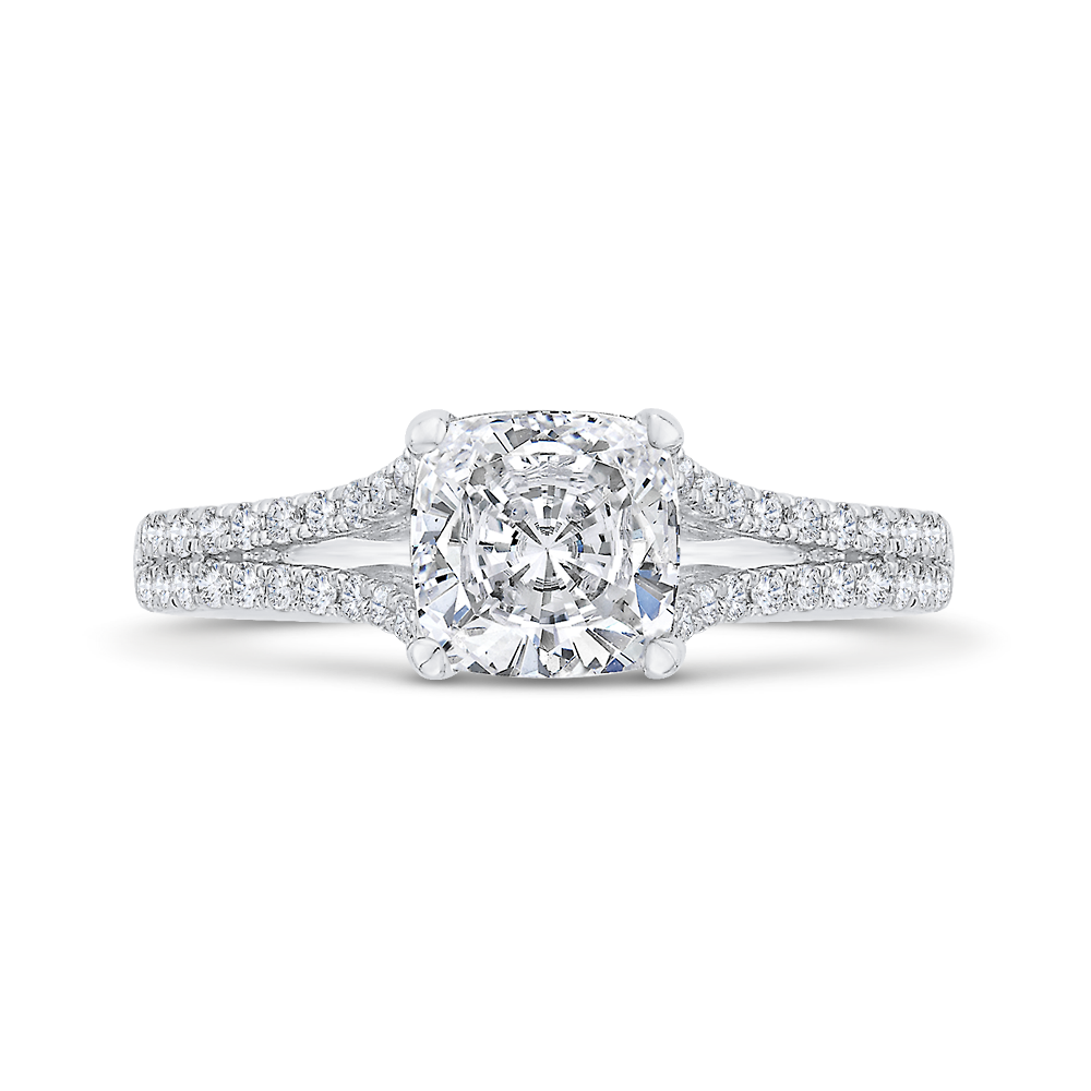 Diamond Engagement Ring in 14K White Gold (Semi-Mount)