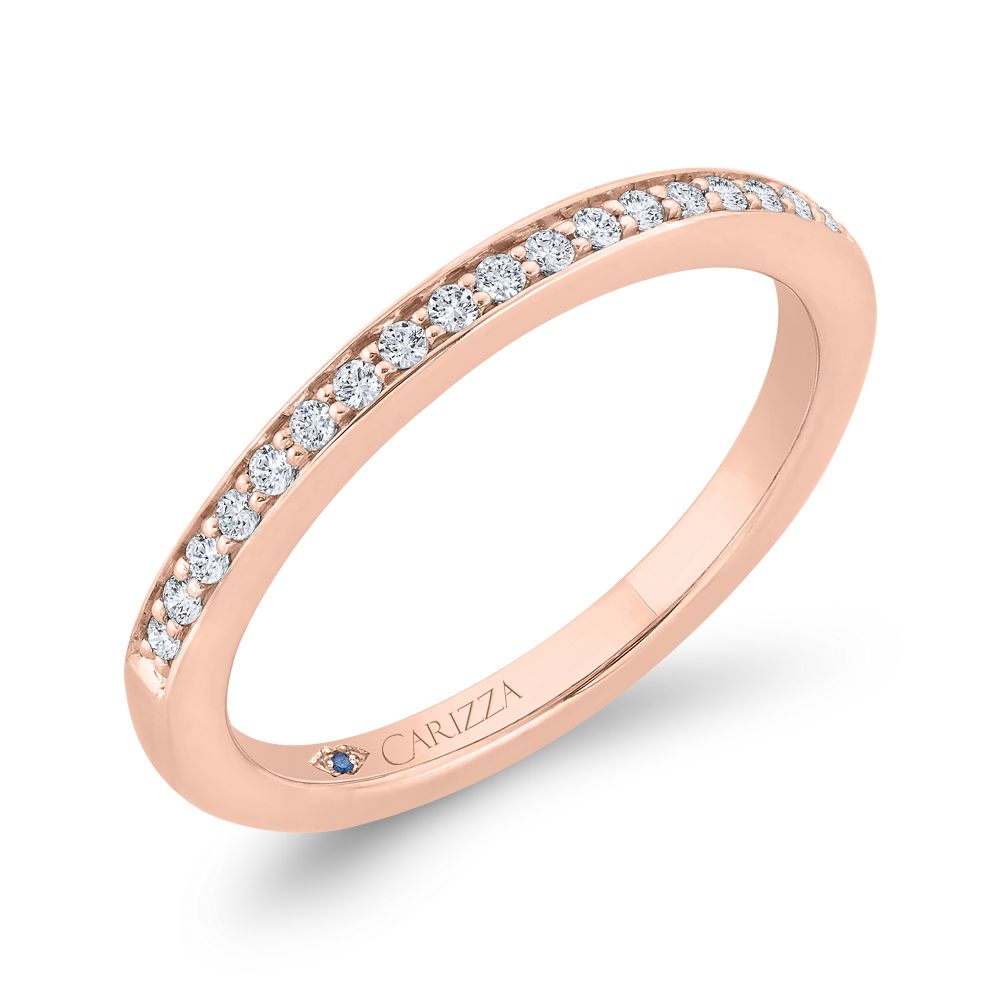 Diamond Wedding Band in 14K Rose Gold