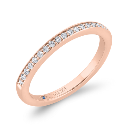 Diamond Wedding Band in 14K Rose Gold