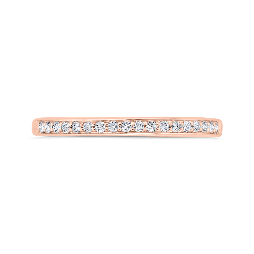 Diamond Wedding Band in 14K Rose Gold