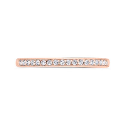 Diamond Wedding Band in 14K Rose Gold