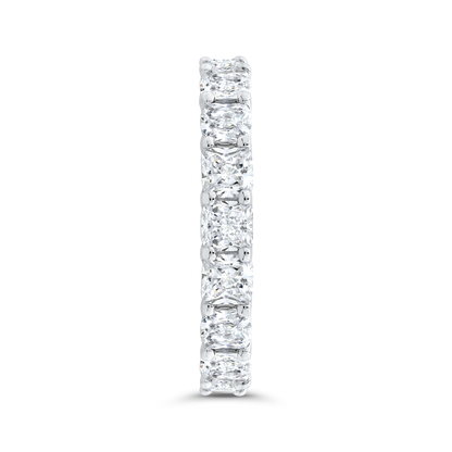 14K White Gold with Cushion Diamond Eternity Ring