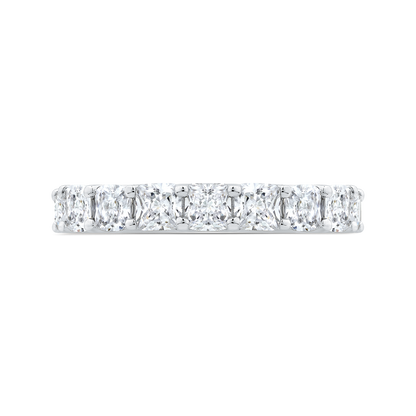 14K White Gold with Cushion Diamond Eternity Ring