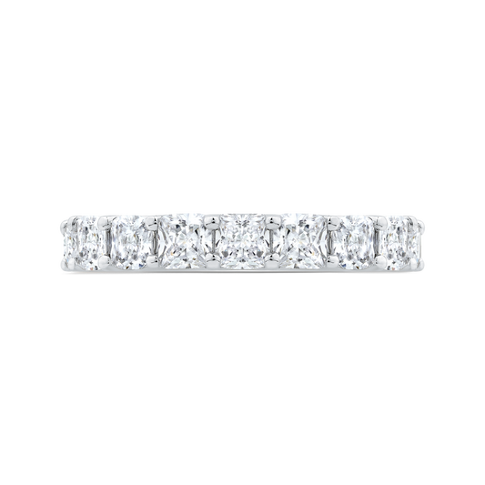 14K White Gold with Cushion Diamond Eternity Ring