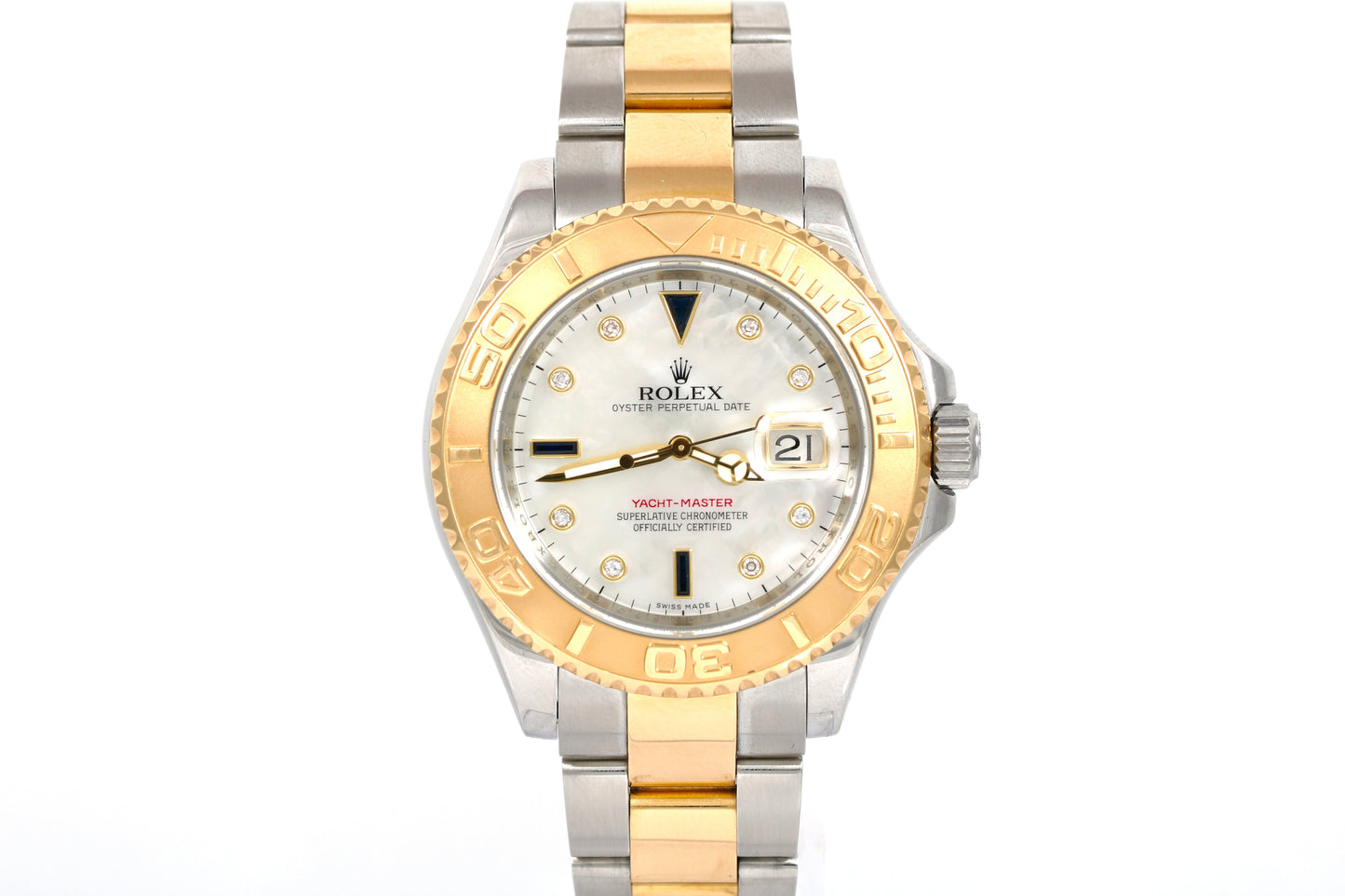 2013 Rolex Yachtmaster 40mm - 16623 (Factory MOP Serti Dial)