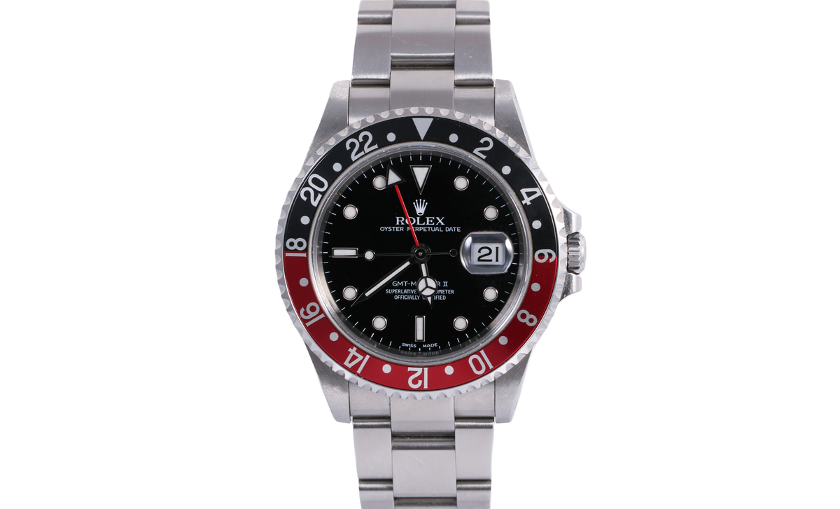 2002 Rolex GMT-Master II 40mm Solid End Links - 16710 (Coke) - Caseback Stickered