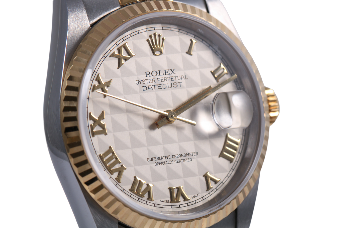 1993 Rolex Datejust 36mm - 16233 (Ivory Pyramid Roman)