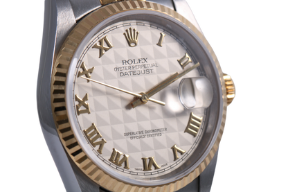 1993 Rolex Datejust 36mm - 16233 (Ivory Pyramid Roman)