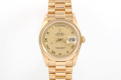 1995 Rolex Day-Date 36mm - 18238 (Champagne Roman)