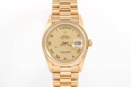 1995 Rolex Day-Date 36mm - 18238 (Champagne Roman)