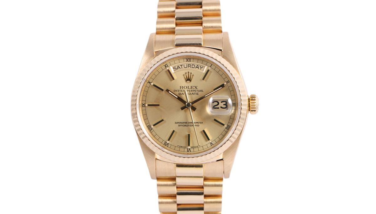 1987 Rolex Day-Date 36mm - 18038 (Champagne)