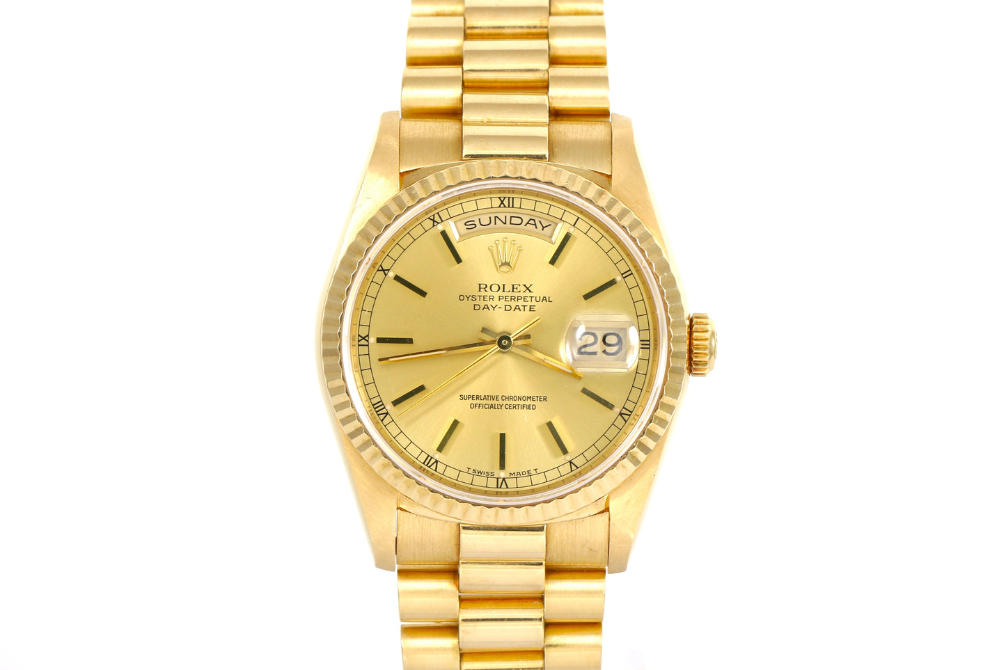 1990 Rolex Day-Date 36mm - 18238 (Champagne)