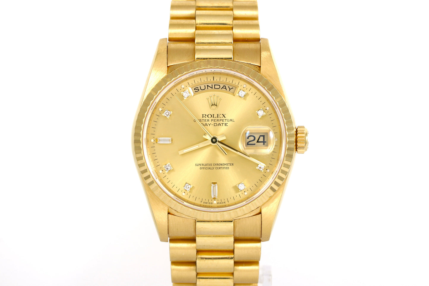 1990 Rolex Day-Date 36mm - 18238 (Factory Diamond Dial)