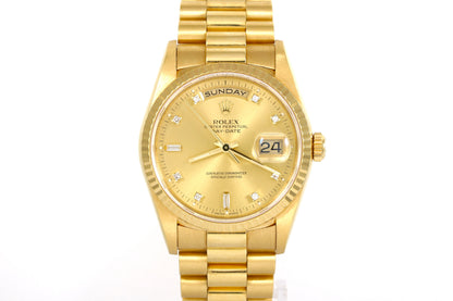 1990 Rolex Day-Date 36mm - 18238 (Factory Diamond Dial)