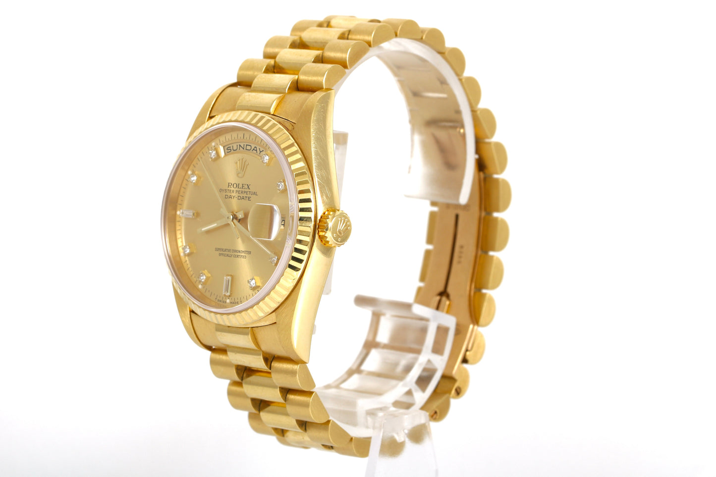 1990 Rolex Day-Date 36mm - 18238 (Factory Diamond Dial)