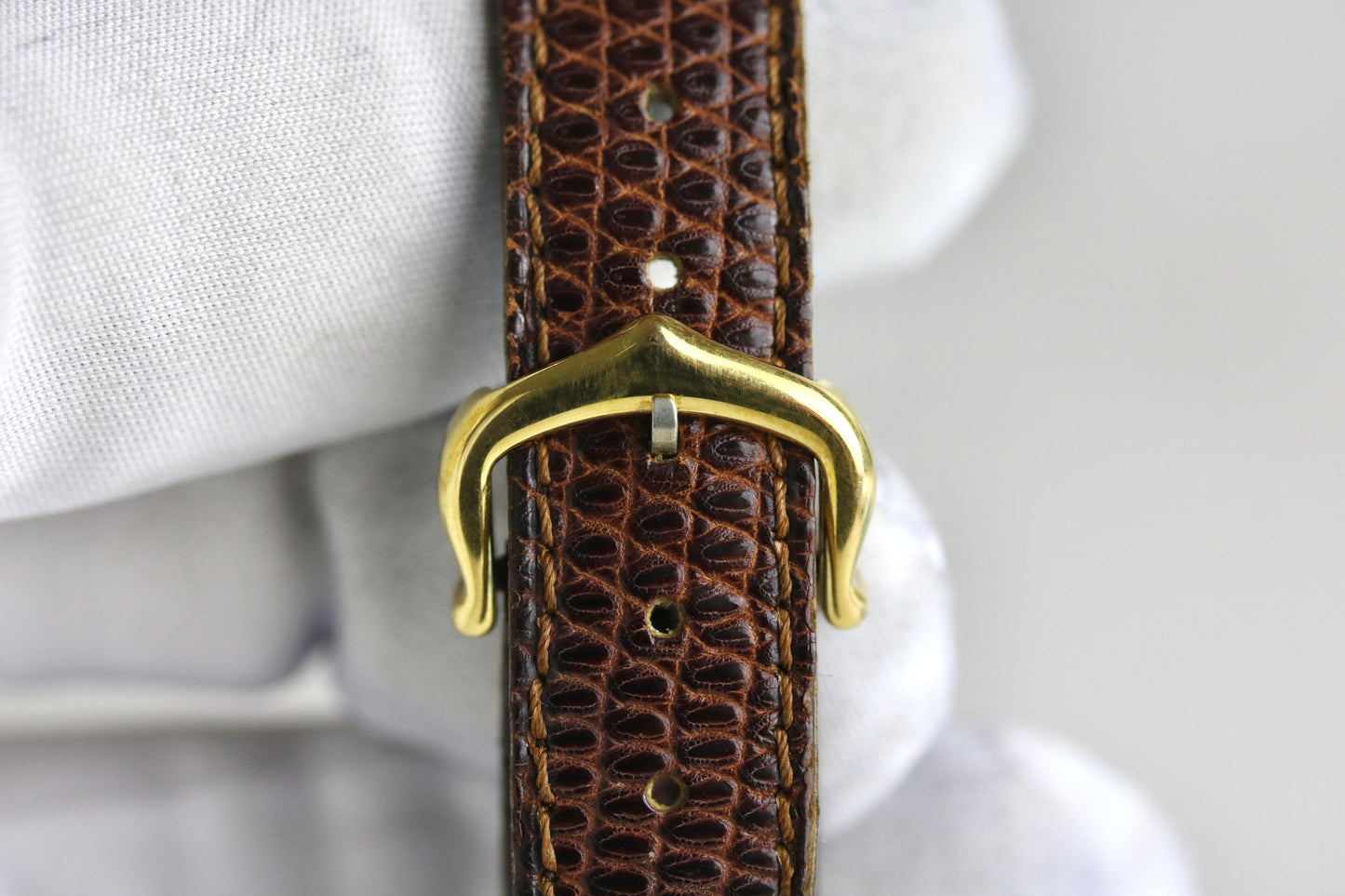Cartier Must de Tank Vermeil Wood Dial with Box & Papers