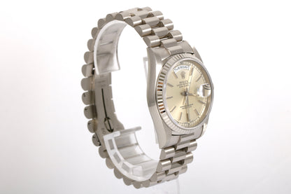 UNPOLISHED 1995 Rolex Daydate 36mm - 18239 (Silver)
