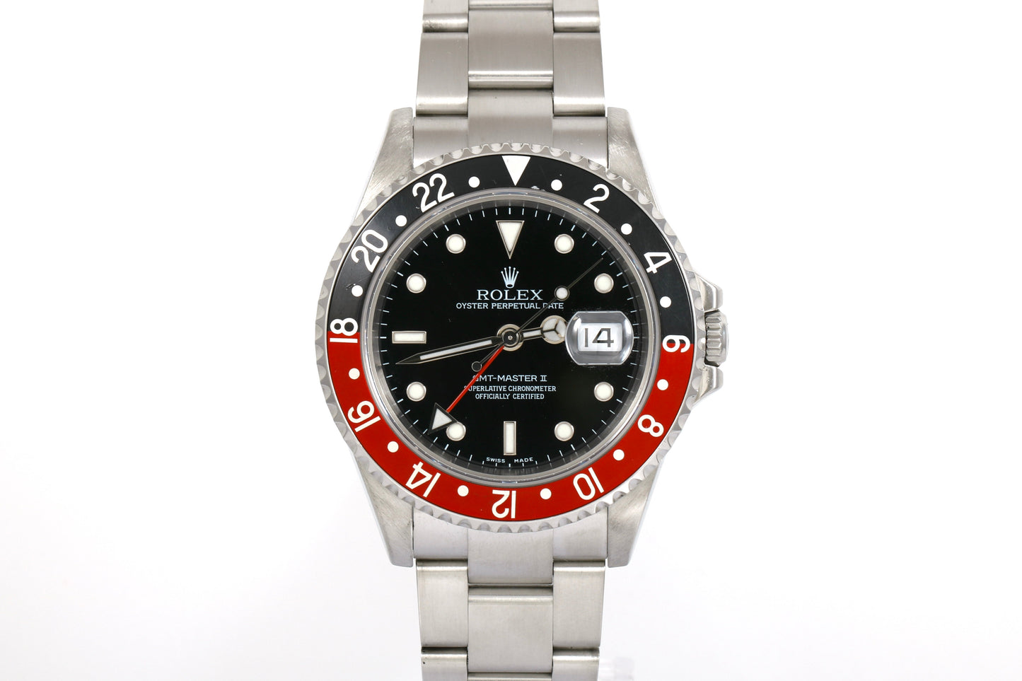 2005 Rolex GMT-MASTER II No Holes Case - 16710 (Coke)