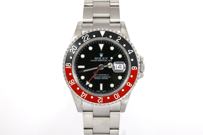 2005 Rolex GMT-MASTER II No Holes Case - 16710 (Coke)
