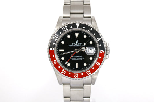 2005 Rolex GMT-MASTER II No Holes Case - 16710 (Coke)