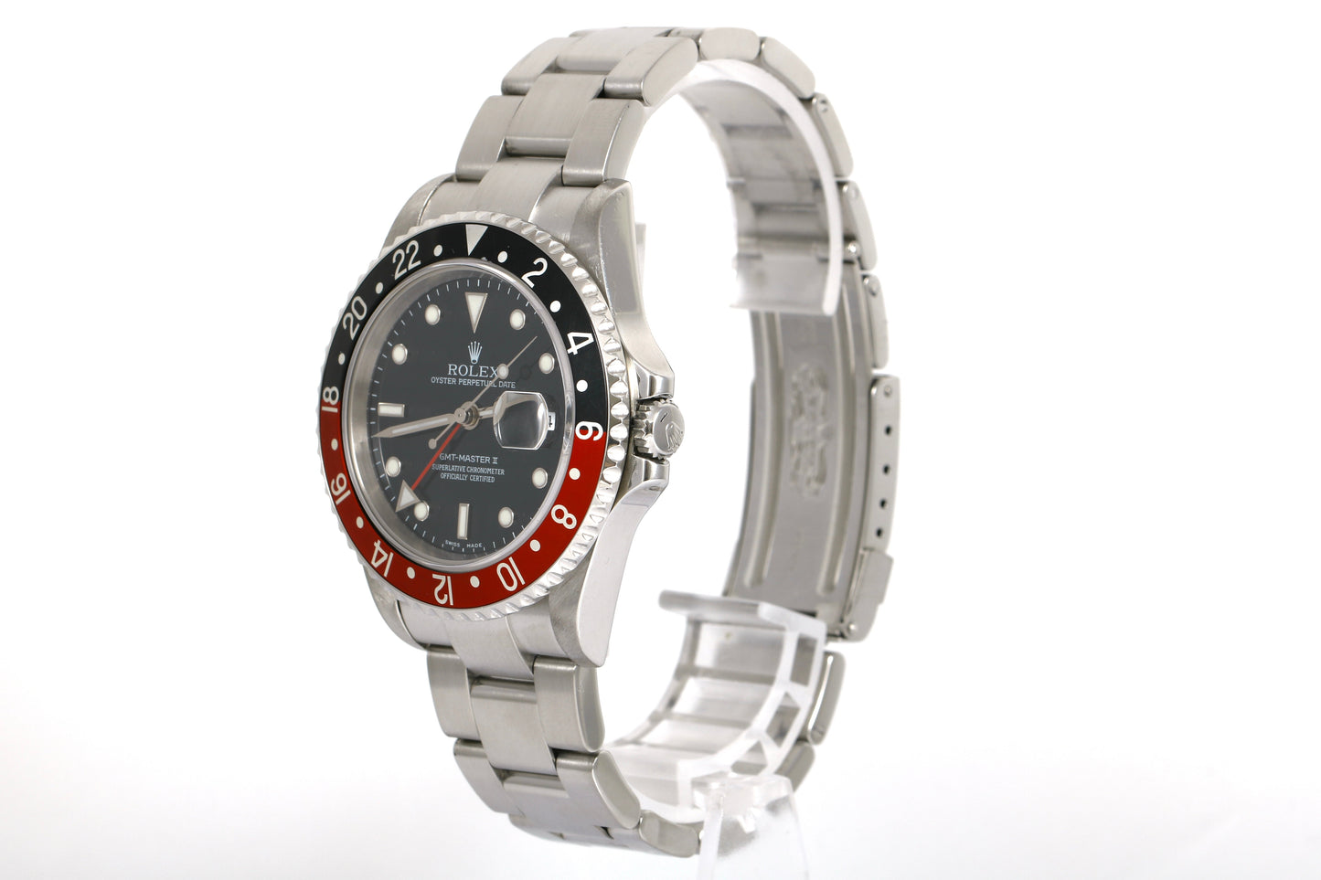 2005 Rolex GMT-MASTER II No Holes Case - 16710 (Coke)