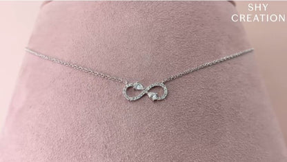 0.22CT DIAMOND INFINITY NECKLACE
