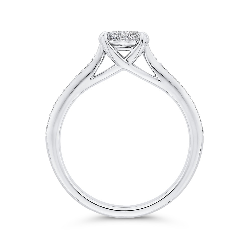 Diamond Engagement Ring in 14K White Gold