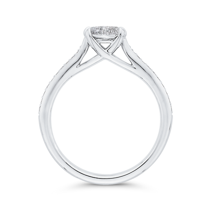 Diamond Engagement Ring in 14K White Gold