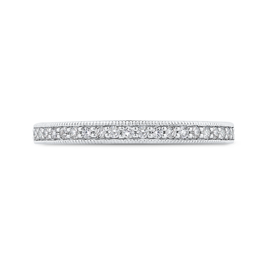 Round Diamond Wedding Band in 14K White Gold