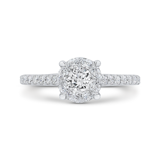 Diamond Engagement Ring in 14K White Gold