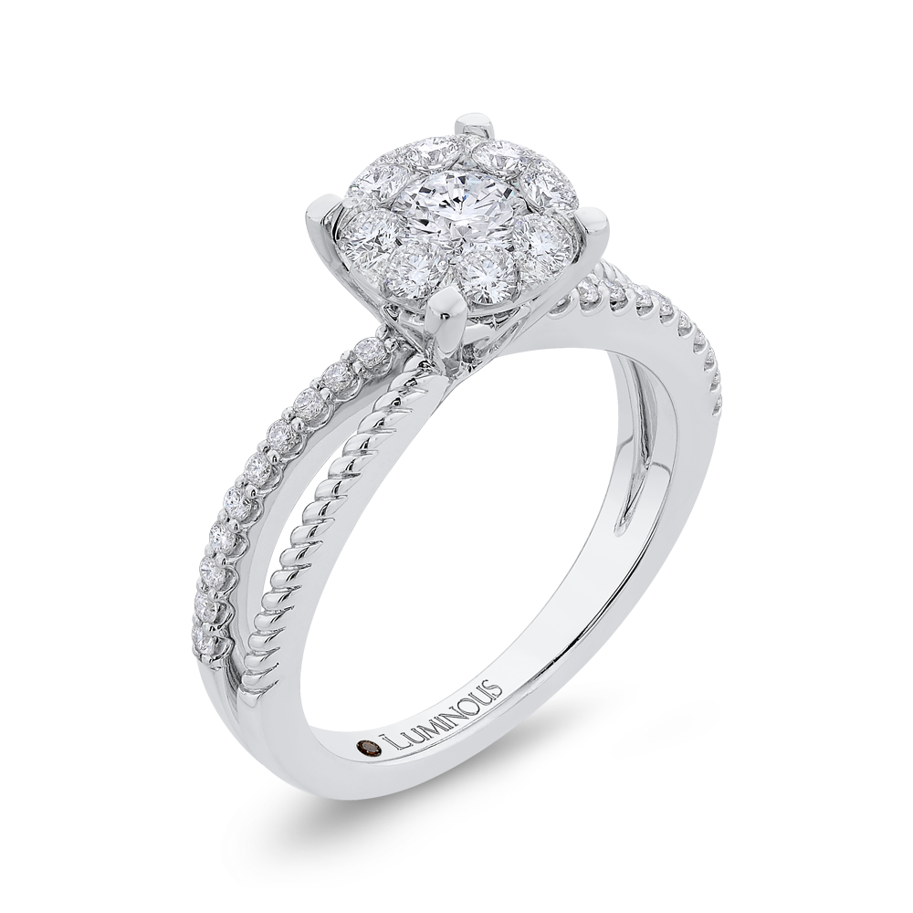 Diamond Engagement Ring in 14K White Gold