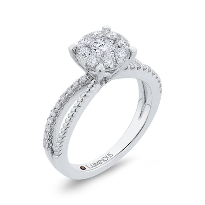 Diamond Engagement Ring in 14K White Gold