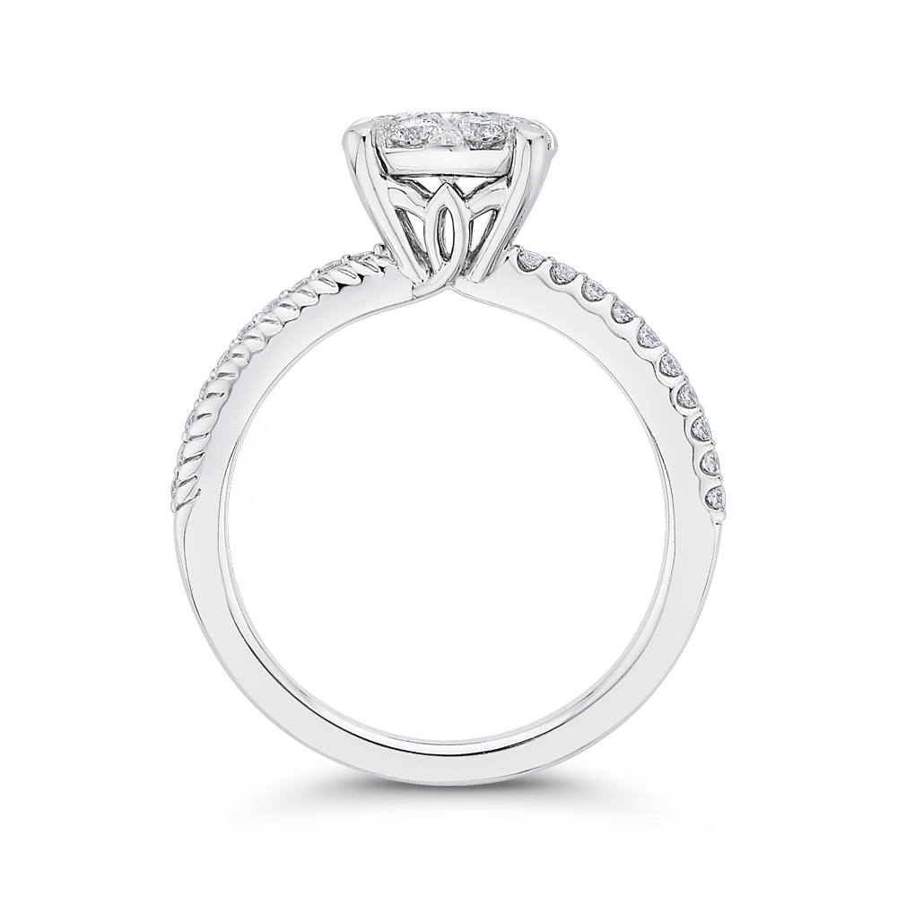 Diamond Engagement Ring in 14K White Gold