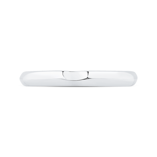 Plain Wedding Band in 14K White Gold